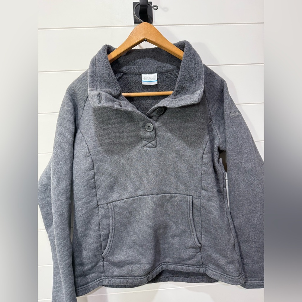 Columbia Blue Gray Fleece Pullover